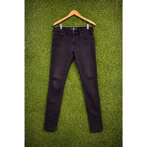 Hollister California Skinny Jeans Mens W32 L34 Black Advanced Stretch Denim
